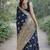 Rama soft silk banarasi jacuard work designer party wear saree with unstitched blouse piece