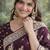 Wine soft silk banarasi jacuard work designer party wear saree with unstitched blouse piece
