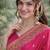 Pink soft silk banarasi jacuard work designer party wear saree with unstitched blouse piece