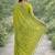 Parrot green soft silk banarasi jacuard work designer party wear saree with unstitched blouse piece
