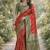 Red soft silk banarasi jacuard work designer party wear saree with unstitched blouse piece