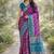 Purple soft silk banarasi jacuard work designer party wear saree with unstitched blouse piece