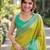 Parrot green soft silk banarasi jacuard work designer party wear saree with unstitched blouse piece