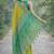 Parrot green soft silk banarasi jacuard work designer party wear saree with unstitched blouse piece