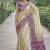 Cream soft silk banarasi jacuard work designer party wear saree with unstitched blouse piece