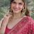 Pink soft silk banarasi jacuard work designer party wear saree with unstitched blouse piece