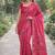 Pink soft silk banarasi jacuard work designer party wear saree with unstitched blouse piece