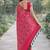 Pink soft silk banarasi jacuard work designer party wear saree with unstitched blouse piece