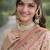 Cream soft silk banarasi jacuard work designer party wear saree with unstitched blouse piece