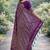 Purple soft silk banarasi jacuard work designer party wear saree with unstitched blouse piece