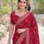 Pink soft georgette embroidery work designer party wear saree with unstitched blouse piece