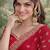 Pink soft georgette embroidery work designer party wear saree with unstitched blouse piece