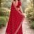 Pink soft georgette embroidery work designer party wear saree with unstitched blouse piece
