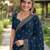 Rama soft georgette embroidery work designer party wear saree with unstitched blouse piece