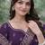 Purple soft georgette embroidery work designer party wear saree with unstitched blouse piece