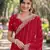 Pink soft georgette embroidery work designer party wear saree with unstitched blouse piece