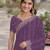 Lavender soft georgette embroidery work designer party wear saree with unstitched blouse piece