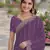 Lavender soft georgette embroidery work designer party wear saree with unstitched blouse piece
