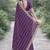 Lavender soft georgette embroidery work designer party wear saree with unstitched blouse piece