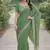 Pista soft georgette embroidery work designer party wear saree with unstitched blouse piece