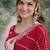 Rani pink soft georgette embroidery work designer party wear saree with unstitched blouse piece