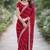 Rani pink soft georgette embroidery work designer party wear saree with unstitched blouse piece