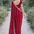 Rani pink soft georgette embroidery work designer party wear saree with unstitched blouse piece