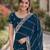 Morpich soft georgette embroidery work designer party wear saree with unstitched blouse piece