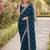 Morpich soft georgette embroidery work designer party wear saree with unstitched blouse piece