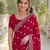 Rani pink soft georgette embroidery work designer party wear saree with unstitched blouse piece