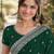 Green soft georgette embroidery work designer party wear saree with unstitched blouse piece