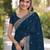 Rama soft georgette embroidery work designer party wear saree with unstitched blouse piece