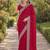 Rani pink soft georgette embroidery work designer party wear saree with unstitched blouse piece