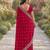 Rani pink soft georgette embroidery work designer party wear saree with unstitched blouse piece