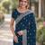 Morpich soft georgette embroidery work designer party wear saree with unstitched blouse piece