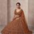 Brown Net Zardosi & Sequin Embroidered Lehenga Set