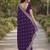 Purple soft georgette embroidery work designer party wear saree with unstitched blouse piece