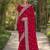 Pink soft georgette embroidery work designer party wear saree with unstitched blouse piece