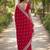 Pink soft georgette embroidery work designer party wear saree with unstitched blouse piece