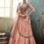 Soft Premium Net Party Wear Lehenga In Peach Color With Embroidery Work & Stone Work