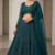 Bottle green net designer sweetheart neck lehenga choli