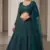 Bottle green net designer sweetheart neck lehenga choli