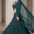 Bottle green net designer sweetheart neck lehenga choli