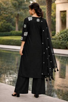 Black cotton thread  readymade suits 2