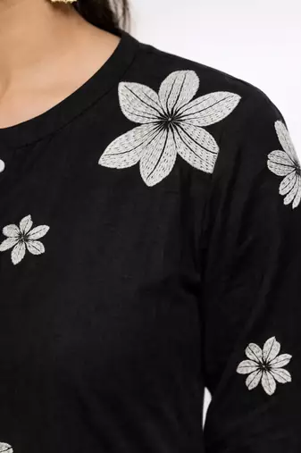 Black cotton thread  readymade suits