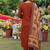 Rust silk cotton embroided readymade suits