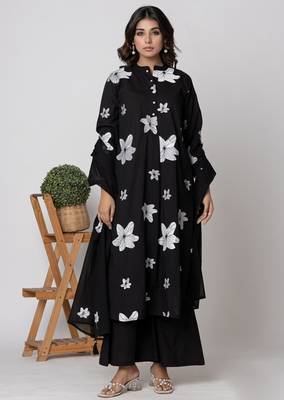 Black cotton thread  readymade suits 5