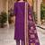 Purple cotton bandhani readymade suits