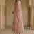 Pink satin zari readymade suits