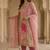 Pink satin zari readymade suits